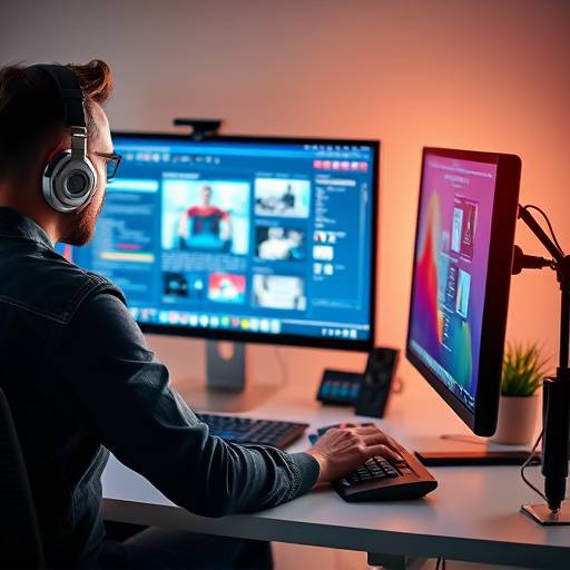 En grafisk designer der arbejder på en computer.