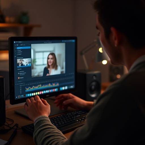 En person der redigerer en video på en computer.